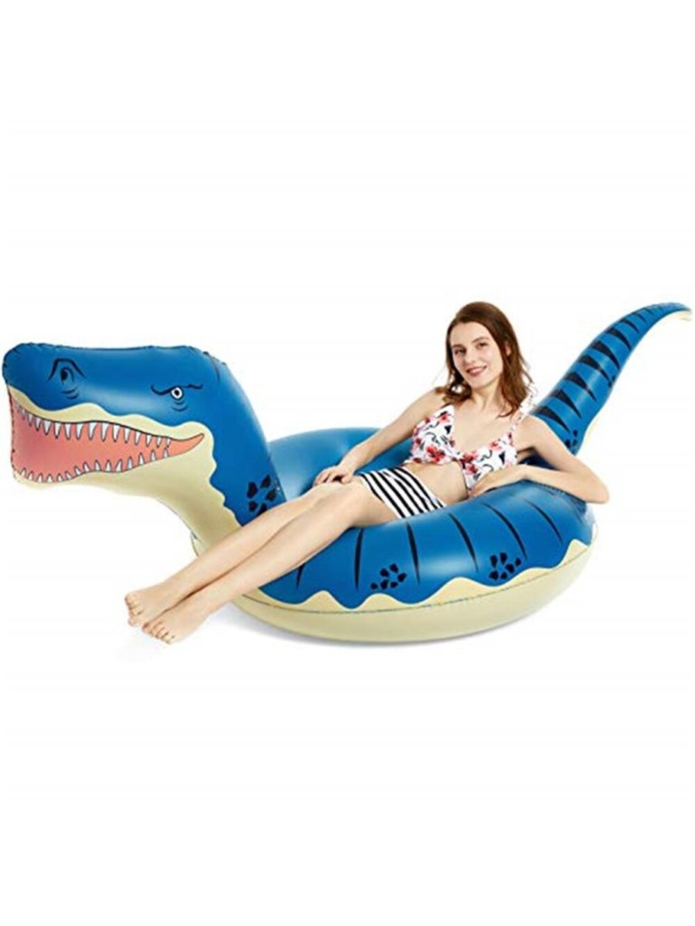 Giant Inflatable T Rex Dinosaur Pool Float Ride On Raft Lounge Kids Adults